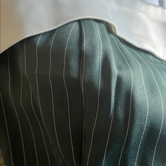 Striped Grey and White Pin Stripe Crop Top - Picture 7 of 7